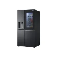 Bilde av LG GSXV90MCAE - Kjøleskap/fryser - side-ved-side med vannautomat, isdispenser - Wi-Fi - bredde: 91.3 cm - dybde: 73.5 cm - høyde: 179 cm - 635 liter - Klasse E - karbon Hvitevarer - Kjøl og frys - Side-by-Side
