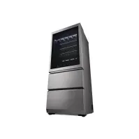 Bilde av LG SIGNATURE LSR200W - Wine cooler/convertible refrigerator/freezer - bunnfryser - Wi-Fi - bredde: 70 cm - dybde: 73.5 cm - høyde: 179.3 cm - 335 liter - Klasse E - rustfritt stål / svart glass Hvitevarer - Kjøl og frys - Vinskap