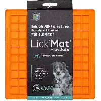 Bilde av LICKI MAT - Dog Bowl Playdate Orange 20X20Cm - (645.5330) - Kjæledyr og utstyr