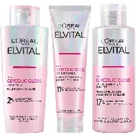 Bilde av L'Oréal Paris Elvital Trio Shampoo 200 ml, Conditioner 150 ml & Rinse-off treatment 200 ml Hårpleie - Shampoo og balsam