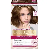 Bilde av L'Oréal Paris Excellence Crème 5.3 Ljus Guldbrun 1 st Hårpleie - Hårfarge & toning - Hårfarge