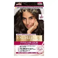 Bilde av L'Oréal Paris Excellence Creme 3 Darkest Brown Hårpleie - Hårfarge - Permanent hårfarge