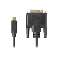 Bilde av Lanberg - Adapterkabel - dobbeltlenke - 24 pin USB-C (hann) til DVI-D (hann) - USB 3.2 Gen 2 - 1.8 m - støtte for 4K 60 Hz (3840 x 2160) - svart PC tilbehør - Kabler og adaptere - Adaptere