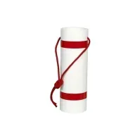 Bilde av Langtgods afmærker ø100mmx30cm - Hvid plast cylinder,med rød refleksbånd og med monteret snor N - A