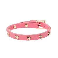 Bilde av Leather Star Stud Bracelet Mini - Geranium Pink - Accessories