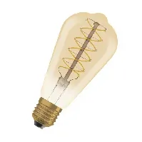 Bilde av Ledvance 1906 edison gull spiralfil 600lm 7W/822 E27 dim LED filament