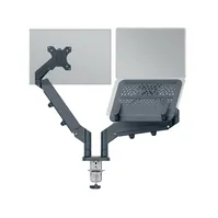 Bilde av Leitz Ergo - Monteringssett (spring-assisted dual arm) - for 2 LCD-skjermer eller LCD-skjerm og notebook - space saving - mørk grå - skjermstørrelse: 17-32 Gaming - Skjermer og tilbehør - Bord og veggfeste