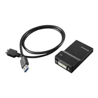 Bilde av Lenovo USB 3.0 to DVI/VGA Monitor Adapter - Ekstern videoadapter - USB 3.0 - DVI PC-Komponenter - Skjermkort & Tilbehør - USB skjermkort
