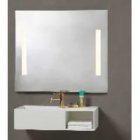 Bilde av Loevschall Godhavn speil med lys, 100x85 cm Baderom > Innredningen