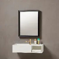 Bilde av Loevschall Verona B60-80cm Speil med Ramme - Svart Matt 60cm Baderomsspeil