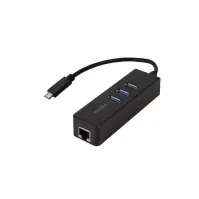 Bilde av LogiLink UA0283, Koblet med ledninger (ikke trådløs), USB, Ethernet, 1000 Mbit/s, Sort PC tilbehør - Kabler og adaptere - Adaptere