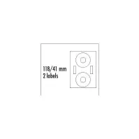 Bilde av Logoetikett for CD 118/41mm, A4, matt, hvit (5789) Papir & Emballasje - Etiketter - Multietiketter
