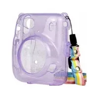 Bilde av LoveInstant Case Case Cover For Fujifilm Instax Mini 11 Purple Glitter Transparent Foto og video - Vesker - Kompakt