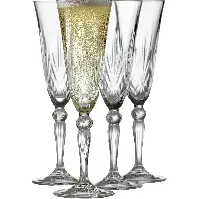 Bilde av Lyngby Glas Glass Champagne Melodia 16 cl 4 st Champagneglass