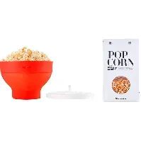 Bilde av Lékué Popcorn Maker rød + popcorn Popkornsett