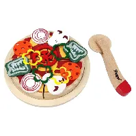 Bilde av MAGNI - Wooden pizza with accessories and a box in 100 % FSC wood -2750 - Leker