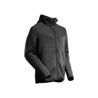 Bilde av MASCOT® WORKWEAR MASCOT® CUSTOMIZED Fleece hættetrøje med lynlås model 22603-681, farve sort L Klær og beskyttelse - Diverse klær