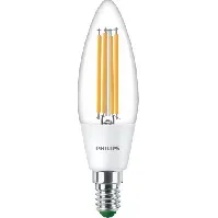 Bilde av MASTER Ultra Effektiv LED-stearinlys 2,3W 840 485 lumen E14 B35 klar LED filament