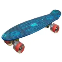 Bilde av MCU-Sport Blå Transparent LED Skateboard m/LED LYS + ABEC7 Utendørs lek - Gå / Løbekøretøjer - Rullebrett