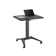 Bilde av Maclean MC-453 B Mobile Laptop Desk with Pneumatic Height Adjustment, Laptop Table with Wheels, 80 x 52 cm, Max. 8 kg, Height Adjustable Max. 109 cm (Black) Barn & Bolig - Møbler - Bord