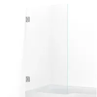 Bilde av Macro Design Grace Badekarvegg Enkel Børstet / 80cm Briljant ice Glass Badekarvegg
