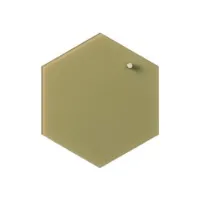 Bilde av Magnetisk NAGA glastavle hexagon 21 cm Herb Green interiørdesign - Tavler og skjermer - Glasstavler