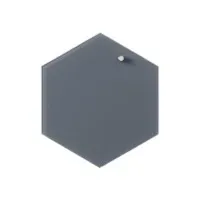 Bilde av Magnetisk NAGA glastavle hexagon 21 cm grå interiørdesign - Tavler og skjermer - Glasstavler