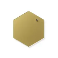 Bilde av Magnetisk NAGA glastavle hexagon 21 cm guld interiørdesign - Tavler og skjermer - Glasstavler