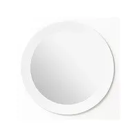 Bilde av Magnetisk cirkeltavle Ø 50 cm spejl med hvid kant interiørdesign - Tavler og skjermer - Glasstavler