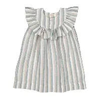Bilde av MarMar Kjole Drussa Fine Linen Dusty Blue Stripe - Babyklær