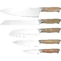 Bilde av Mareld Knivsett med 5 kniver i europeisk tradisjon Knivsett
