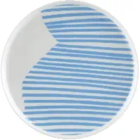 Bilde av Marimekko Uimari tallerken, Ø 20 cm, hvit/lyseblå Tallerken