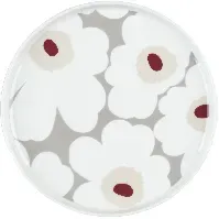 Bilde av Marimekko Unikko tallerken 20 cm, grå/rød/gul Frokosttallerken