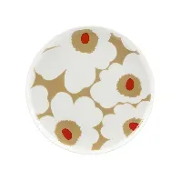 Bilde av Marimekko Unikko tallerken 20 cm, white/beige/red Plate