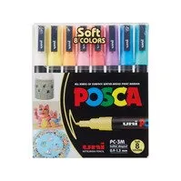 Bilde av Marker Uni Posca PC-3M Soft Colors med 8 stk. ass. farver Skriveredskaper - Markør - Permanenttusj