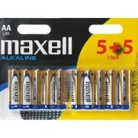 Bilde av Maxell AAA, Engangsbatteri, Alkalinsk, 1,5 V, 10 stykker, Flerfarget, 10 mm PC tilbehør - Ladere og batterier - Diverse batterier