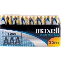Bilde av Maxell Long Life alkaliske AAA / LR03 krympebatterier, 32 stk. Backuptype - Værktøj