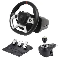 Bilde av Maxx Tech Pro FF Racing Wheel Kit (Wheel, 3-pedal set&shifter) - PS4/PC/ XBOX - Videospill og konsoller