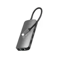 Bilde av Media-Tech - USB-C Hub Pro - 8in1 (USB A 3.0, USB-C, HDMI - 4K, RJ45 Gigabit LAN, MicroSD- og SD card-reader) PC tilbehør - Kabler og adaptere - USB Huber