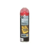 Bilde av Mercalin markeringsspray 500ml - RS rød, bl.a. t/asfalt, beton, græs, grus, træ, sten & is Verktøy & Verksted - Håndverktøy - Markeringsverktøy