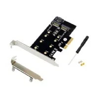 Bilde av MicroConnect - Grensesnittsadapter - M.2 - M.2 NVMe Card - PCIe 3.0 x4, SATA 6Gb/s - svart sølv PC tilbehør - Kontrollere - IO-kort
