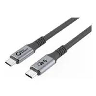 Bilde av MicroConnect Premium - USB-kabel - 24 pin USB-C (hann) rett til 24 pin USB-C (hann) rett - USB4 Gen3x2 - 20 V - 5 A - 2 m - USB Power Delivery (100 W), 5K60Hz (5120 x 2880) support, up to 40 Gbps data transfer rate - svart PC tilbehør - Kabler og adaptere