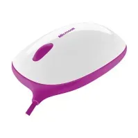 Bilde av Microsoft Express Mouse - Mus - høyre- og venstrehåndet - optisk - 3 knapper - kablet - USB - hvit, rosa PC & Nettbrett - PC tilbehør - Mus