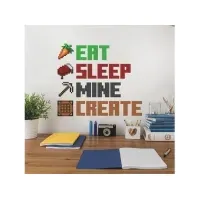 Bilde av Minecraft Eat, Sleep, Mine, Create Wallstickers Barn & Bolig - Barnerommet - Vegg klistremerker