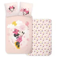 Bilde av Minnie Mouse - Junior sengetøy - 100x140 cm - Minnie Mouse med ballong - 100% bomull Innredning , Barnerommet , Junior sengetøy 100x140 cm