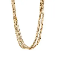 Bilde av Multi Chain 8 Row Short Necklace Pale Gold - Accessories