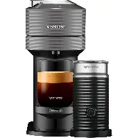 Bilde av Nespresso Vertuo Next Value Pack kaffemaskin og melkeskummer, grå Kapselmaskin