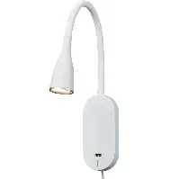 Bilde av Nielsen Light Eye vegglampe med USB, hvit Vegglampe