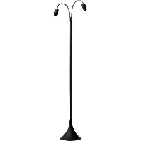 Bilde av Nielsen fotgjenger gulvlampe med 2 armer (ikke ink. skjermer), sort Lamper &amp; el > Lamper &amp; spotter