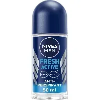 Bilde av Nivea MEN Fresh Active Roll-On Deodorant - 50 ml Hudpleie - Kroppspleie - Deodorant - Herredeodorant